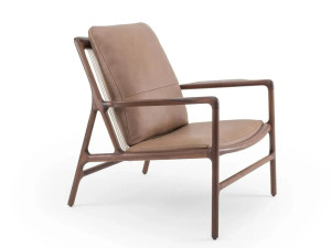 Кресло грецкого ореха с кожаной подушкой