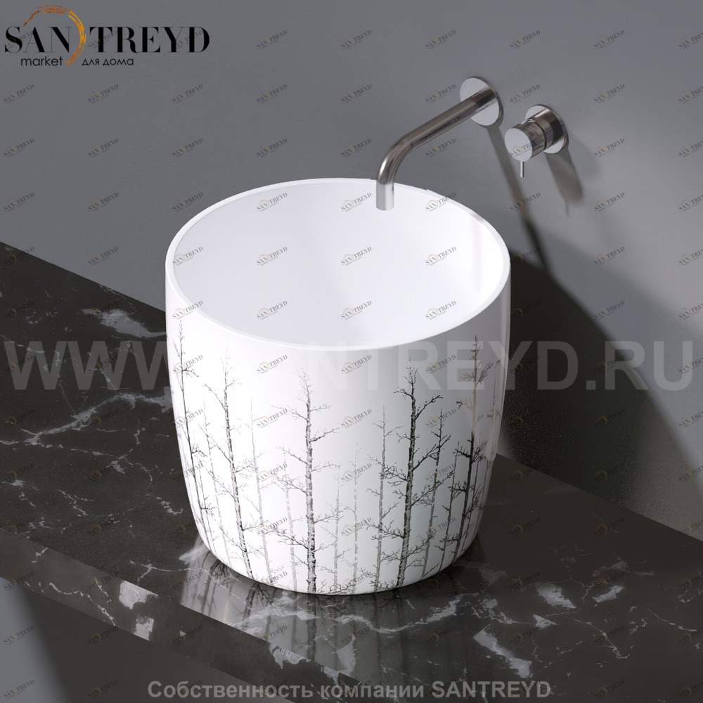 L106.405P Накладная раковина на столешницу  овальная A. e T. Italia PILLAR AeT ITALIA