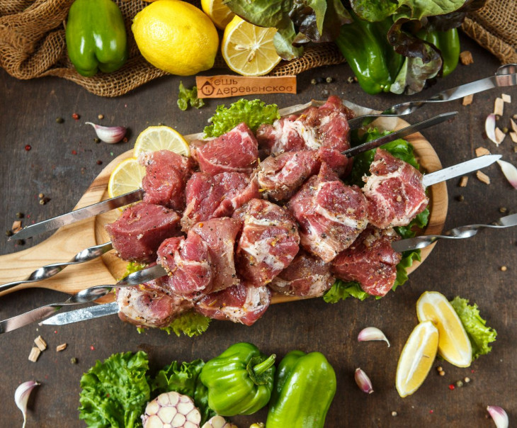 6267 Шашлык из свиной шейки в лимонном маринаде Вкусляндия 