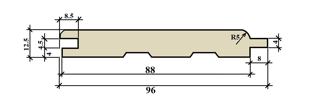 Вагонка Santreyd штиль из ели и сосны 12,5х96х3000 мм для внутренней и наружной отделки 81947965 STLM-0014605 - Вид №8