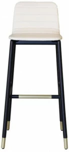 Morelato Высокий кожаный табурет со спинкой Joyce 5315/f