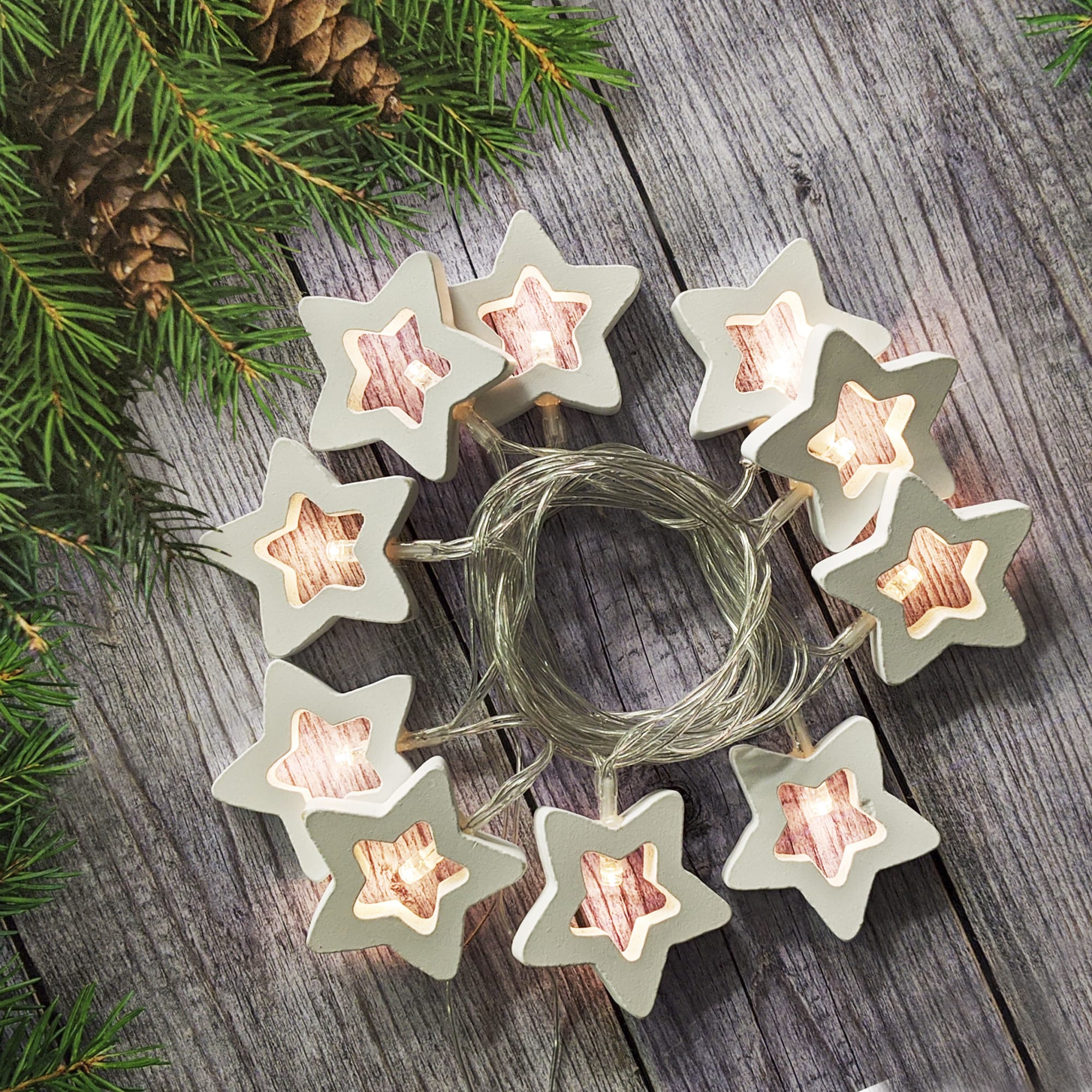 82839202 Электрогирлянда комнатная «Нить» 3 м 20 LED1 тёплый белый на батарейках Santreyd  - Вид №3