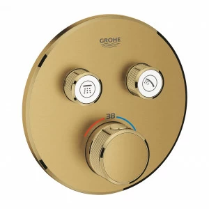 Внешняя часть термостатического смесителя для душа GROHE Grohtherm SmartControl, холодный рассвет, матовый (29119GN0)