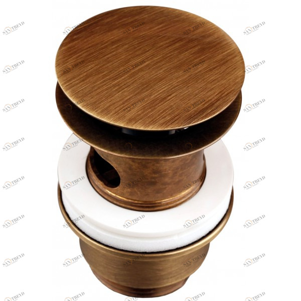 Донный клапан MIGLIORE с переливом ML.RIC-10.106.BR - бронза, 'клик-клак' 