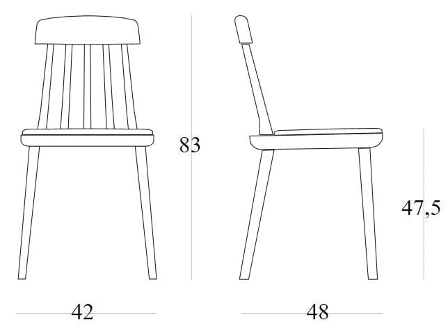Стул из ясеня с мягким сиденьем SIPA ARCH-00088192 - Вид №7