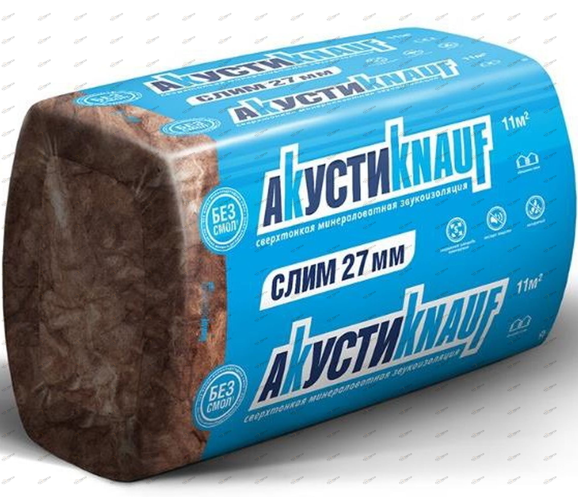 Звукоизоляция Акустик Слим Knauf 920х600х27мм (11,04м2; 0,298м3) Knauf Italia 14104