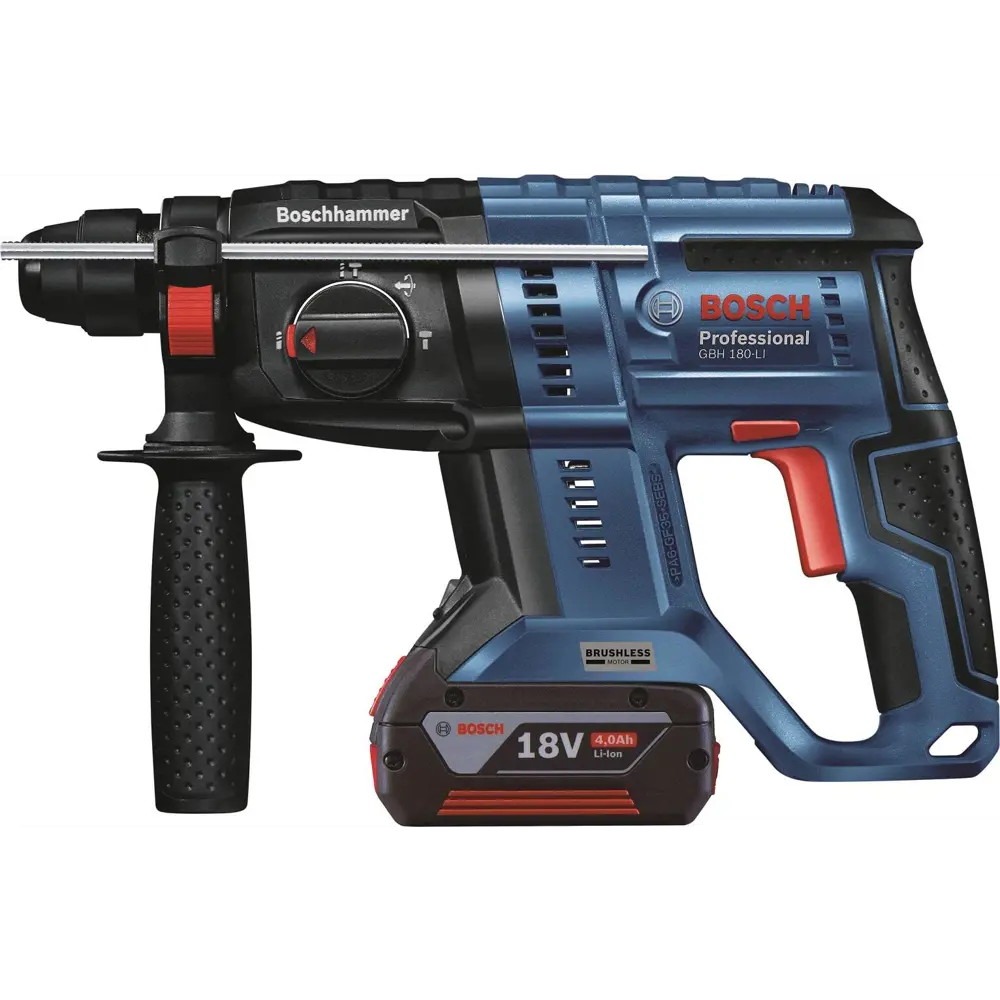 Перфоратор аккумуляторный бесщеточный SDS-plus Bosch GBH 180-LI 611911121, 18 В Li-ion 2x4 Ач, 2 Дж 82805991 STLM-2154191 BOSCH PROFESSIONAL  - Вид №2