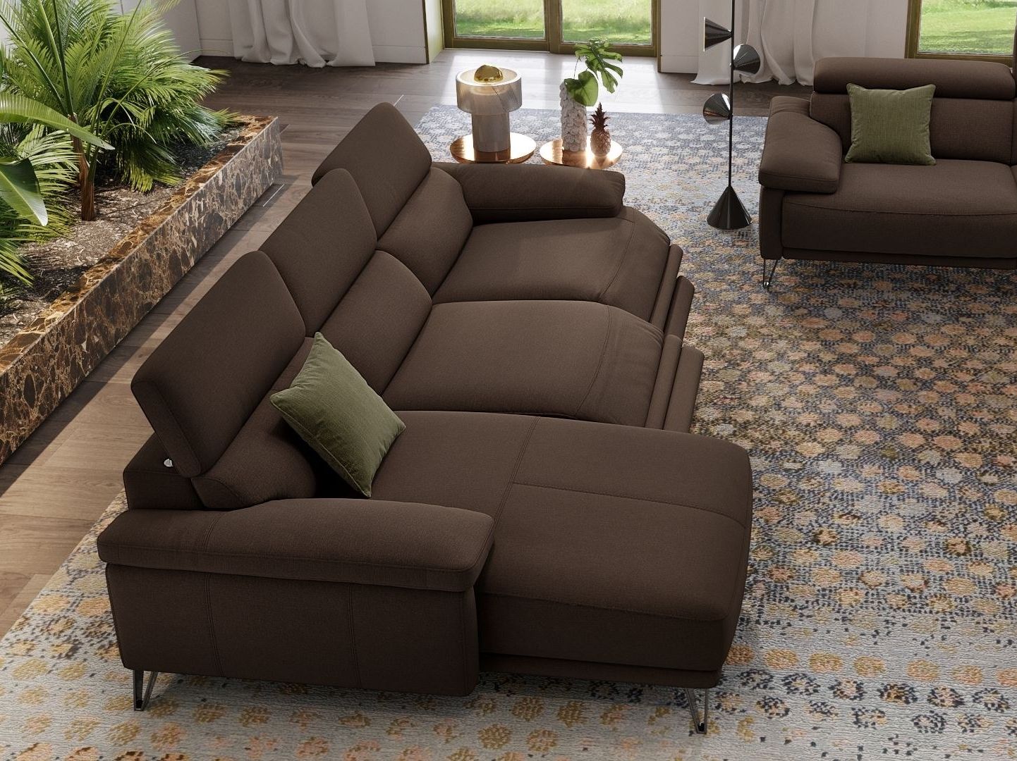 Тканевый диван с полуостровом Sofanella Celano ARCH-00049041 - Вид №2