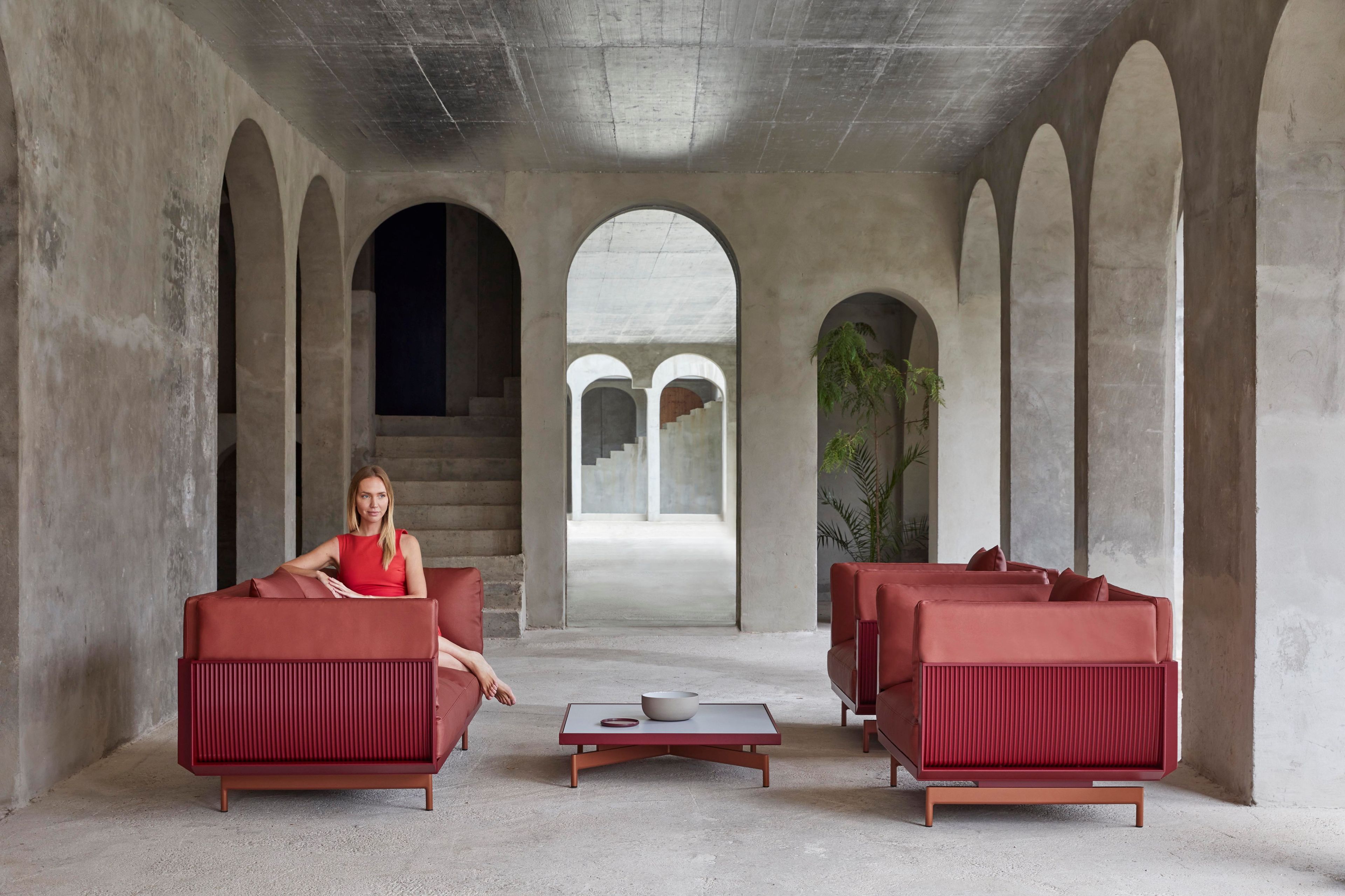 Термокрытая ткань и алюминиевый садовый диван GANDIABLASCO волны ARCH-00002122 - Вид №20