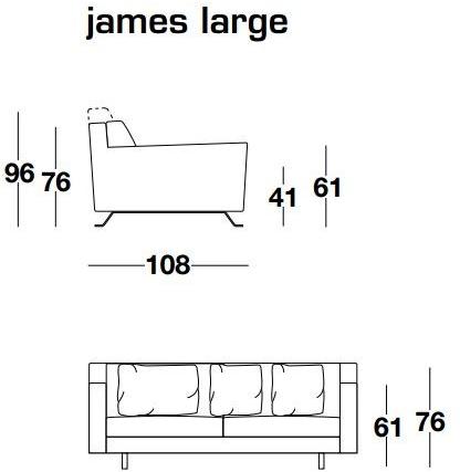 Frigerio Salotti 4-х местный тканевый диван с подголовником James sun-id-1482152 - Вид №4