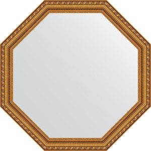 BY 3717 Зеркало в багетной раме - золотой акведук 61 mm EVOFORM Octagon