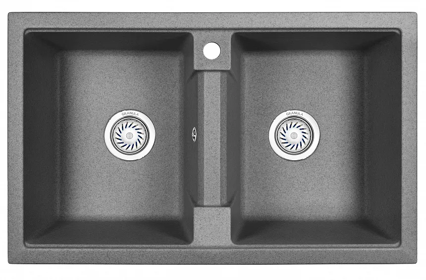 8101, ГРАФИТ (ЧЁРНО-СЕРЫЙ), кухонная мойка, кварц GRANULA 8101-ST273 - Вид №1