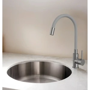 Смеситель ESKO Coralli с гибким изливом для кухни в цвете графит 89374314