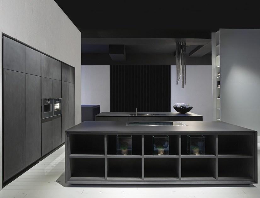 RIFRA Кухня с двойным островом из черного бетона One sun-id-1504045 - Вид №4