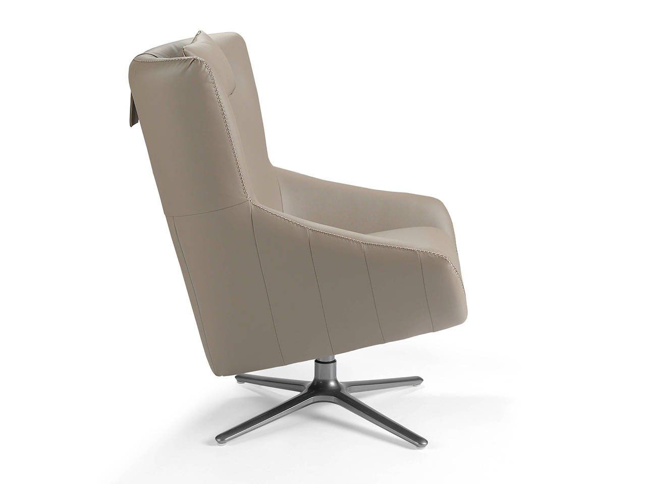 Спицевое вращающееся кресло из искусственной кожи с подлокотниками Angel Cerda Nature Life ARCH-00031513 - Вид №2