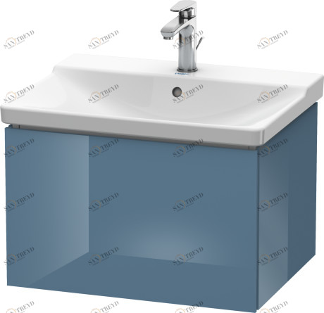LC614404747 Тумбочка подвесная L-Cube #LC6144 620 x 481 мм Каменно-синий глянцевый лак Duravit