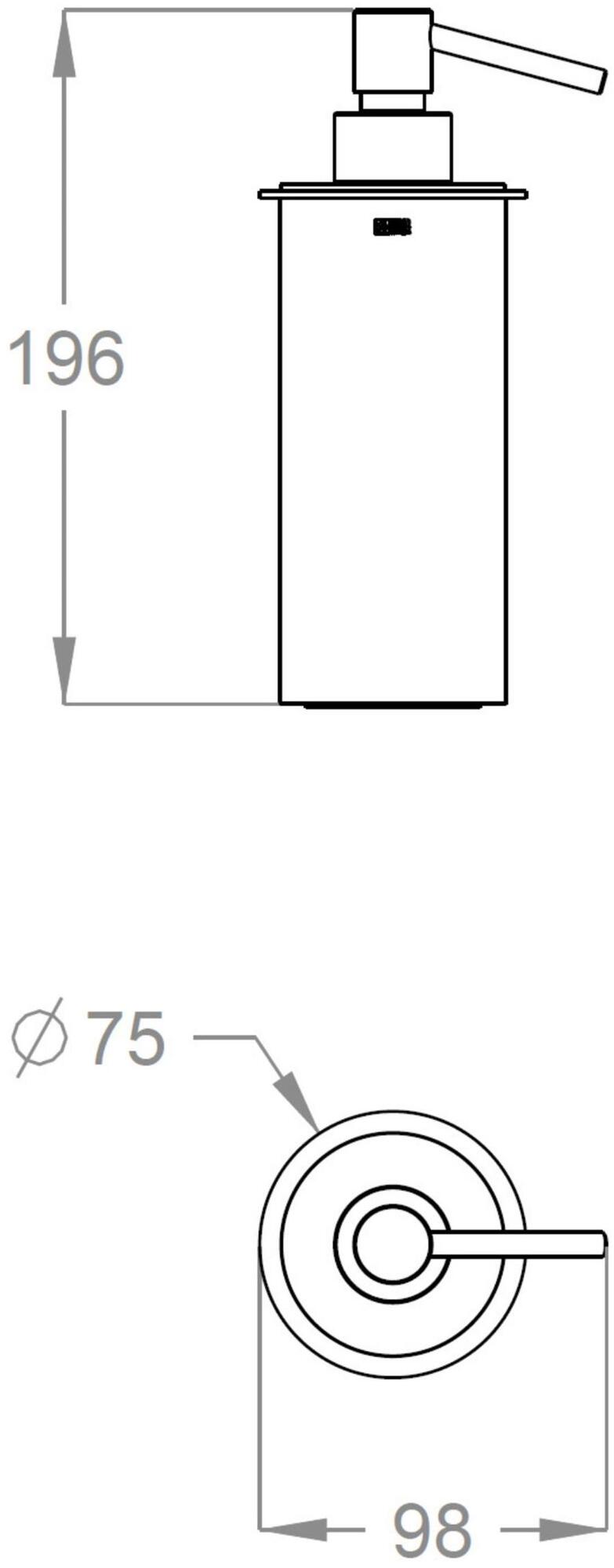 Fir Italia Дозатор мыла из нержавеющей стали Accessoriessteel Abin01d - Вид №9