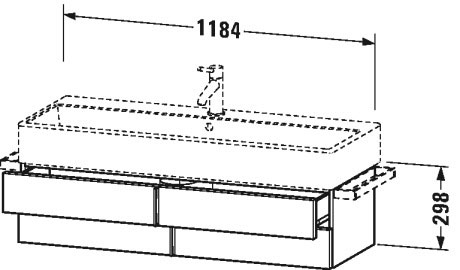 VA628905252 Vero Air Тумбочка подвесная Европейский дуб, декор Duravit - Вид №1