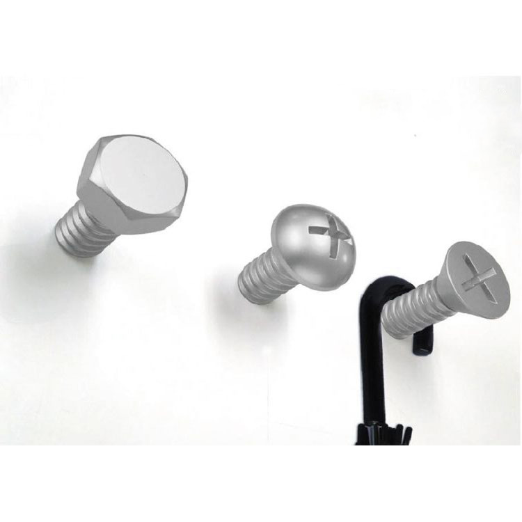 QL10064-WH Набор вешалок screw 3 шт. белый Qualy  - Вид №2