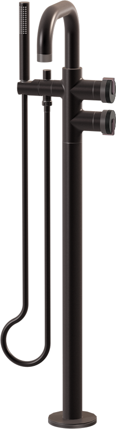 E-11557-R1MBK-L1OX-GM Смеситель напольный отдельностоящий (внешняя часть) GRAFF MOD+