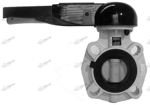 SANIT 352812517 Универсальный Промышленная / Химическая дроссельный клапан FK, ХПВХ, ручной рычаг 