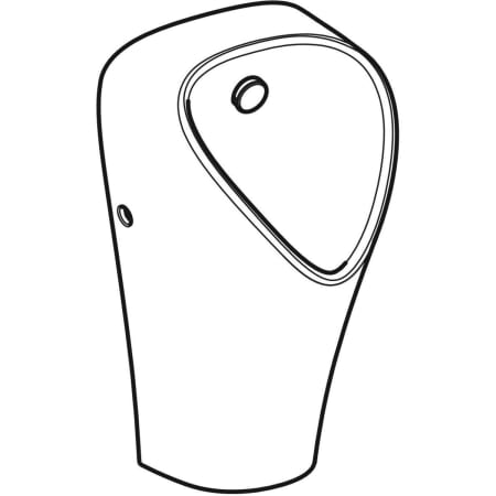 501.655.00.1 Geberit Urinal Narva, Zulauf von hinten, Abgang nach hinten oder unten Geberit  - Вид №1