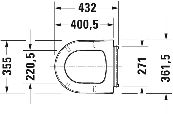 0020112600 Крышка сиденье для унитаза Duravit ME BY STARCK - Вид №2