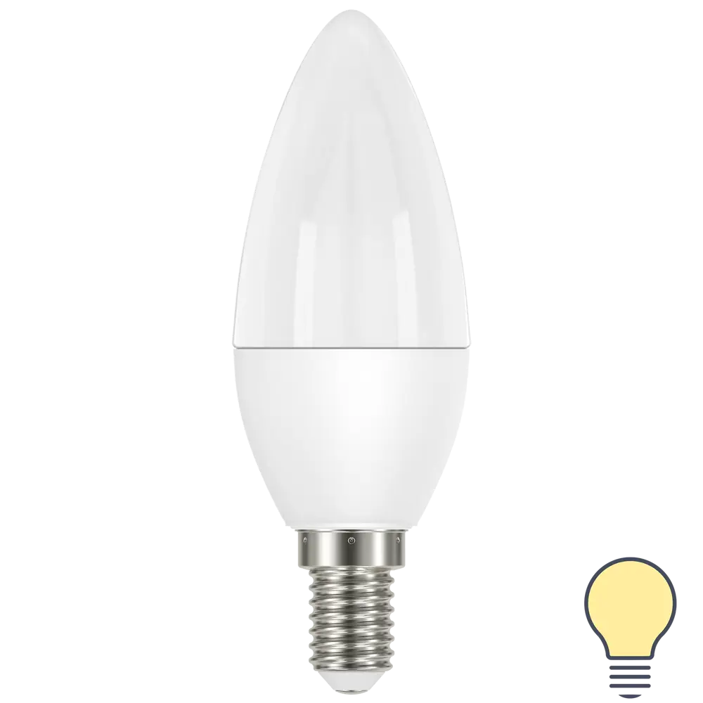 Лампа светодиодная Lexman Candle E14 175-250 В 5 Вт матовая 400 лм теплый белый свет 82991584 STLM-2021694 