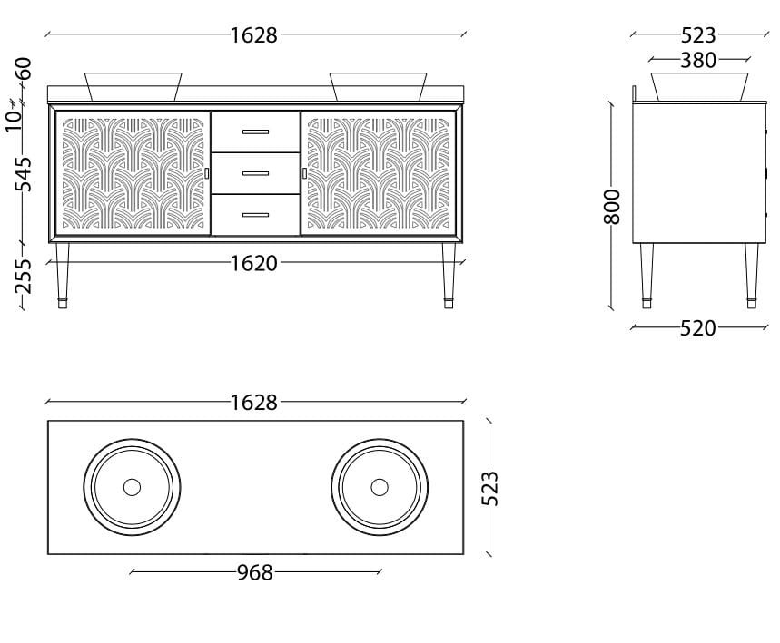 Деревянный напольный умывальник с дверцами Park Avenue CORA 3A ARCH-00091266 - Вид №9