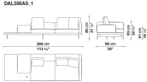 B&B Italia 3-х местный тканевый диван Dock sun-id-1376507 - Вид №42