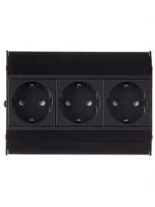 Блок электрических розеток Aspect 12094 Black NAVAKO