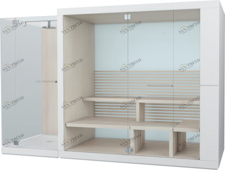 750513002011000 Inipi Сауна Inipi Ama, пристенный и угловой вариант
Исполнение: американский орех (нат.шпон) Белый глянцевый декор Duravit 