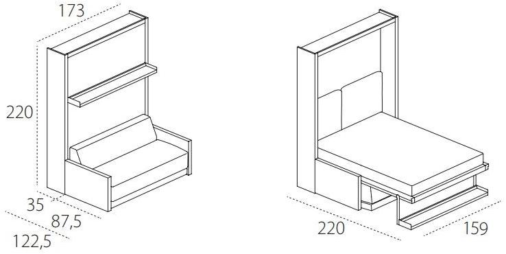 CLEI Диван-трансформер в 2-х местной ткани Oslo sun-id-1388150 - Вид №6