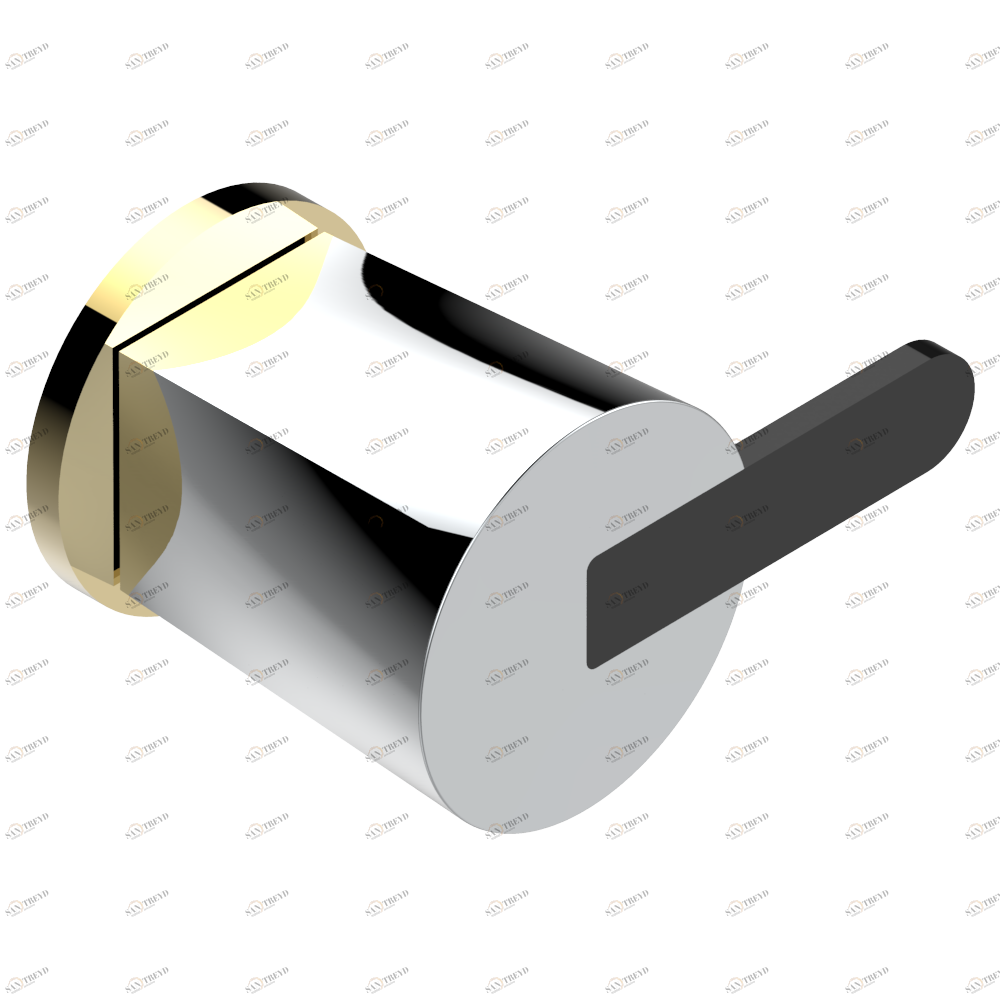 G6D-30B Маховик для встраиваемого в стену вентиля Thg-paris Metamorphose с чёрной керамикой Хром/золото G6D 30B CAT.A
