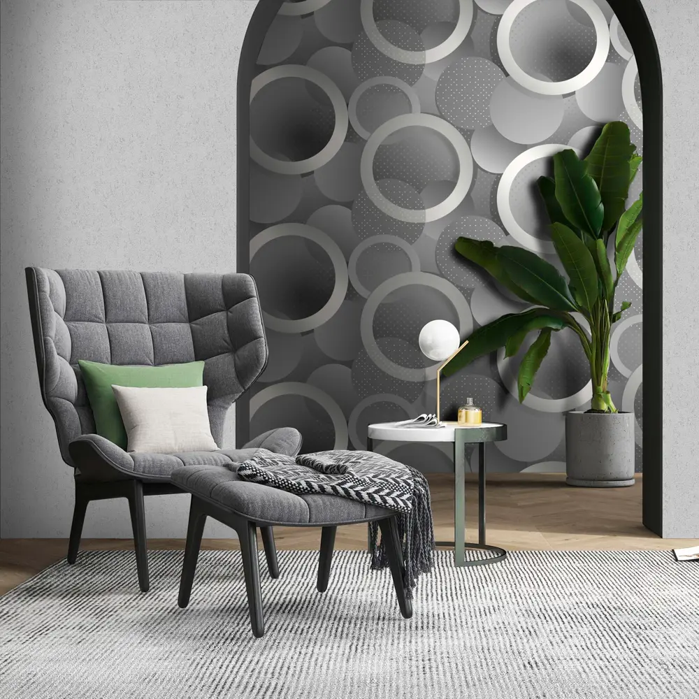 Обои флизелиновые Erismann Orbita серые 1.06 м ЭР60800-03 STLM-2109405 - Вид №4