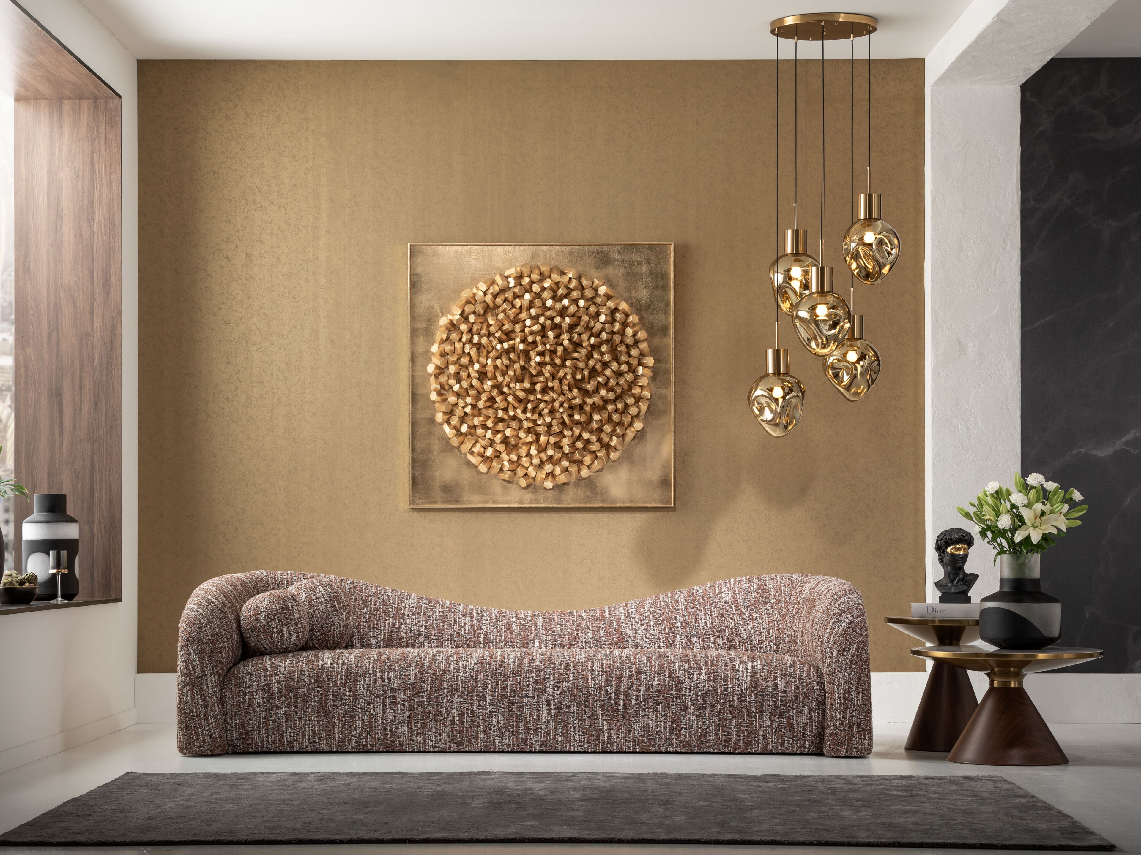 3-местный тканевый линейный диван KARE Design LIVIA ARCH-00145136 - Вид №3