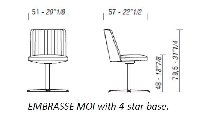 Мягкий стул из ткани ESTEL GROUP Embrasse ARCH-00027513 - Вид №2