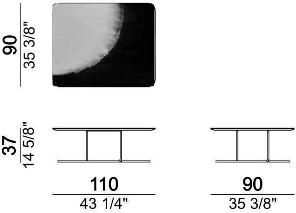 Arketipo Прямоугольный журнальный столик из мдф и металла sun-id-1409243 - Вид №5