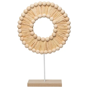 Диск декоративный бумага бежевый 27 см