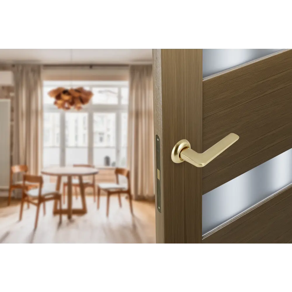 Дверные ручки Edson EDS-66H-R1 золотые на розетке 85170623 STLM-0059422 - Вид №9