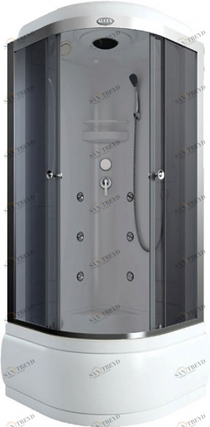 Душевая кабина Arcus AS-113G (100х100) тонированное стекло (пластик стенка)(3 части) 0607 AS-113G ECOSTYLLE 133115