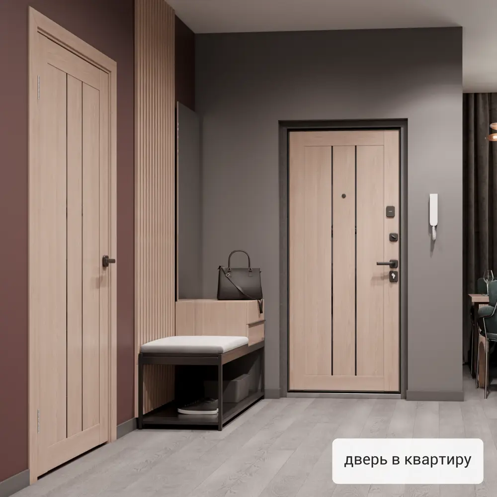 Дверь входная металлическая Ронда 950 мм правая цвет бергамо TOREX STLM-2001020 - Вид №16