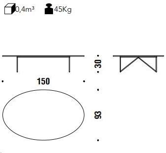 Moroso Овальный журнальный столик из стали и хрусталя Aerozeppelin sun-id-1498604 - Вид №1