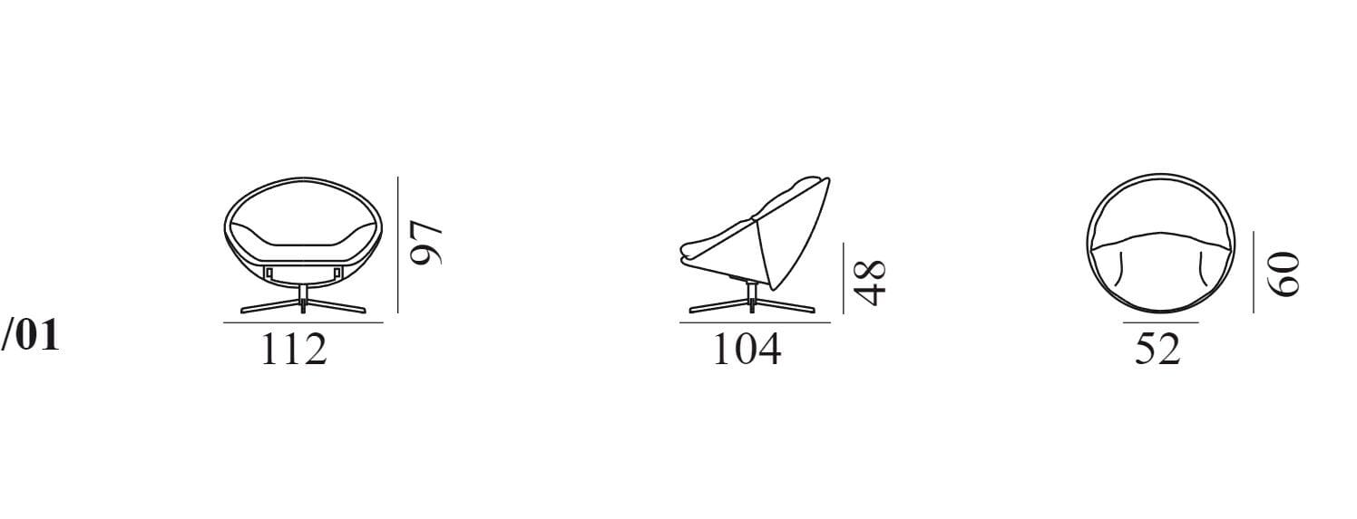 Вращающееся кресло с мехом de Sede DS-265 COCO ARCH-00072638 - Вид №5