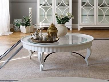 Prestige Лакированный журнальный столик из дерева и стекла Dama Cvf085 - Вид №1