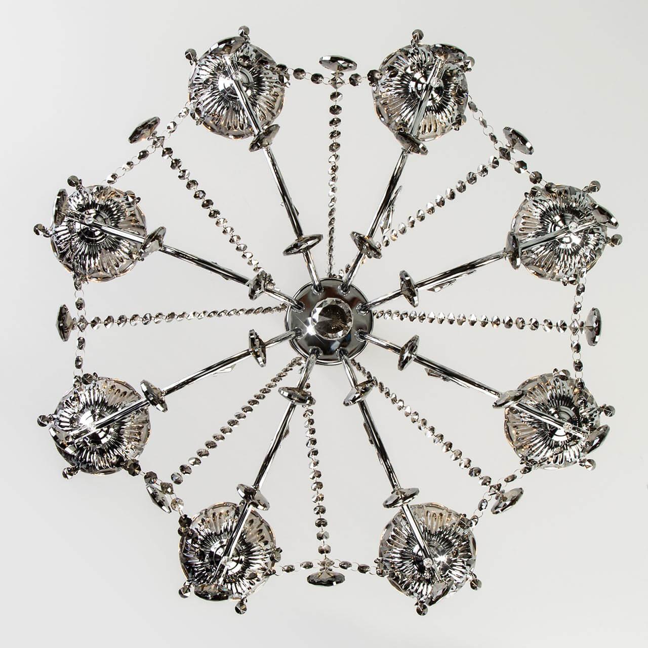 Подвесная люстра Eurosvet Teodore 10103/8 хром/дымчатый хрусталь Strotskis EUROSVET ДИЗАЙНЕРСКИЕ, TEODORE 00-3888061 Прозрачный  - Вид №3