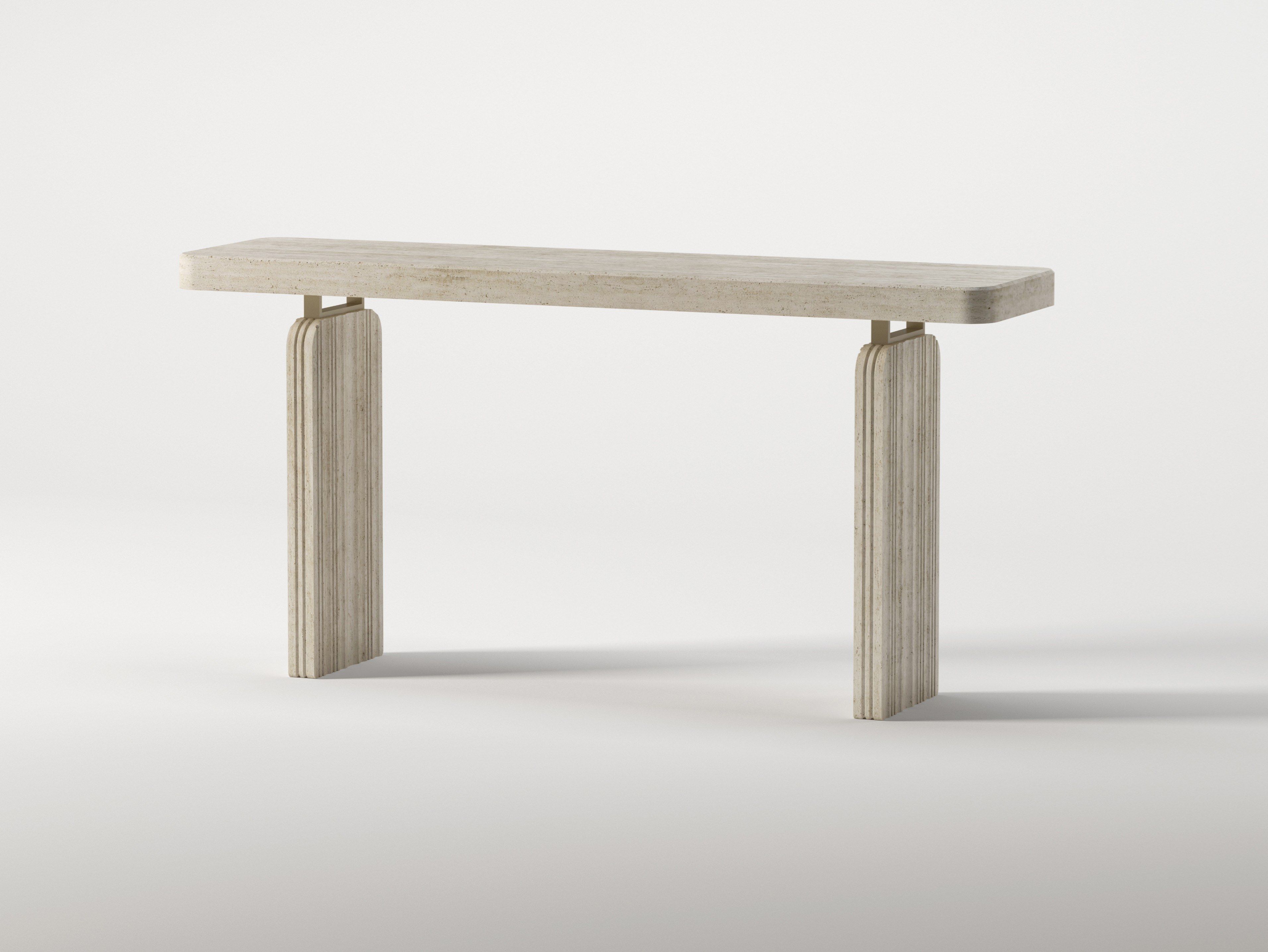 Прямоугольная консоль из травертина Davani Purity ARCH-00072508