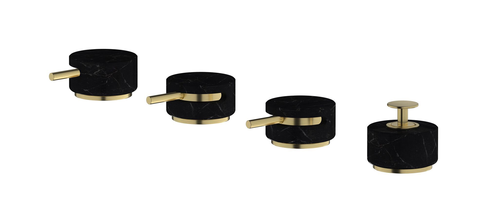 Мраморный встраиваемый смеситель для ванны с 4 отверстиями IB мрамор + мрамор Elle ARCH-00078524 - Вид №9