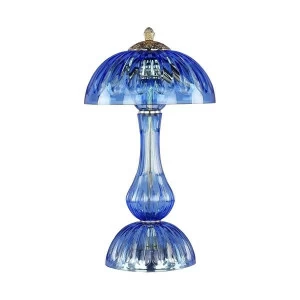 Лампа настольная хрустальная 45х25 см голубая Bohemia Ivele 1371L/3/25 G Aquamarine/M-1H BOHEMIA IVELE КЛАССИЧЕСКИЕ 00-3889259 Голубой