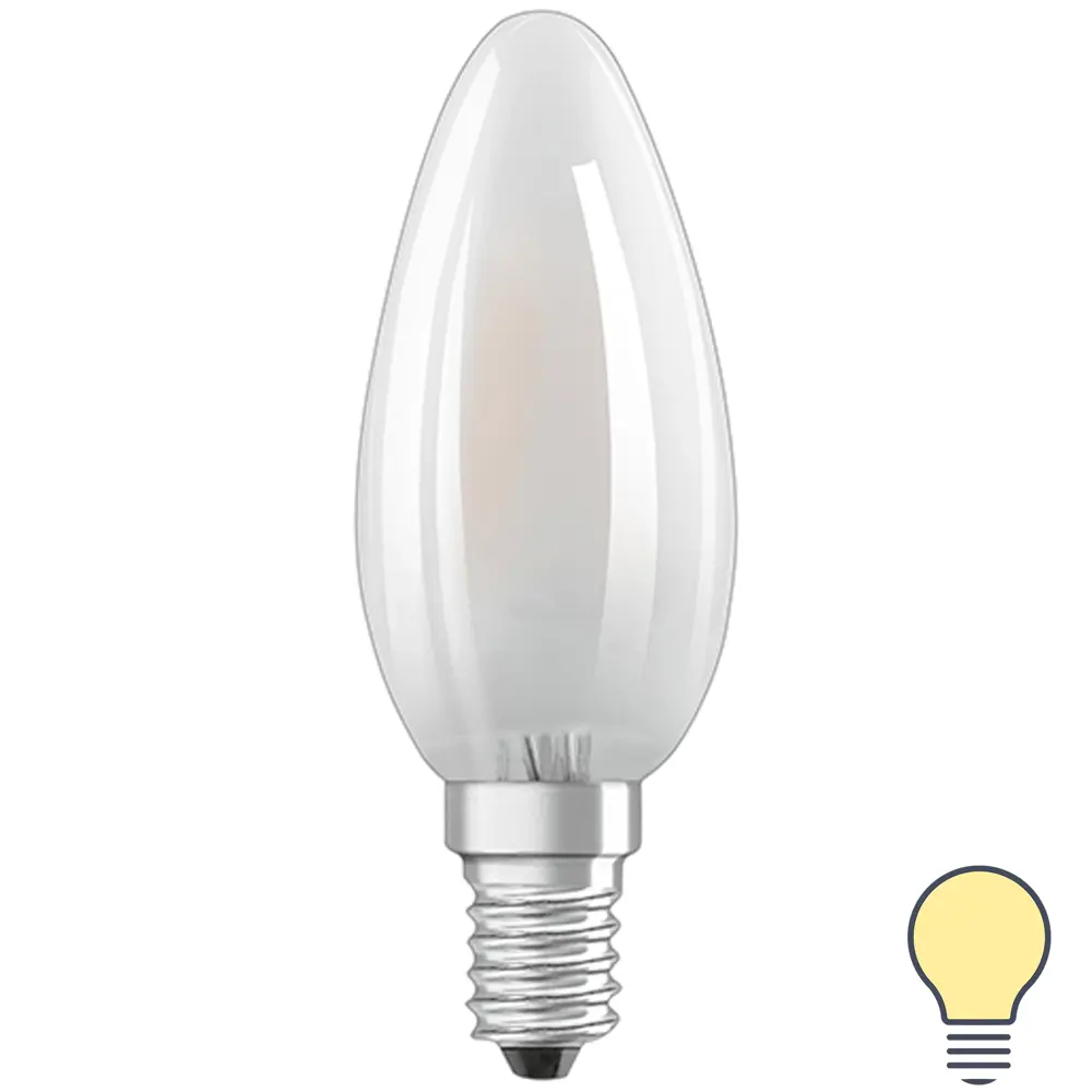 Лампа светодиодная Osram E14 230 В 7 Вт/827 свеча 82427853 STLM-2117005 